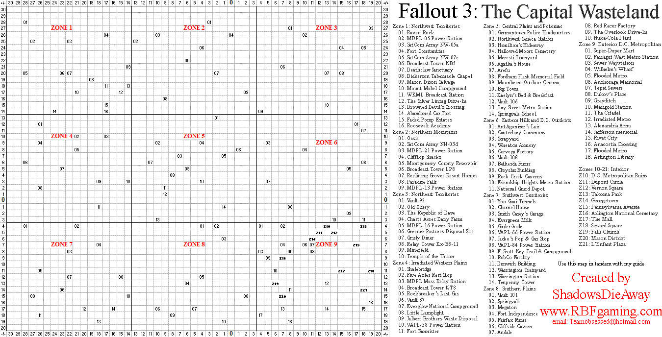World Map Fallout 3