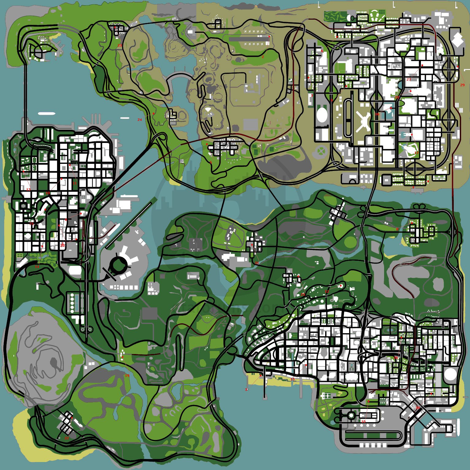 Grand Theft Auto: San Andreas Maps, Cheats, Codes, Cheat ...