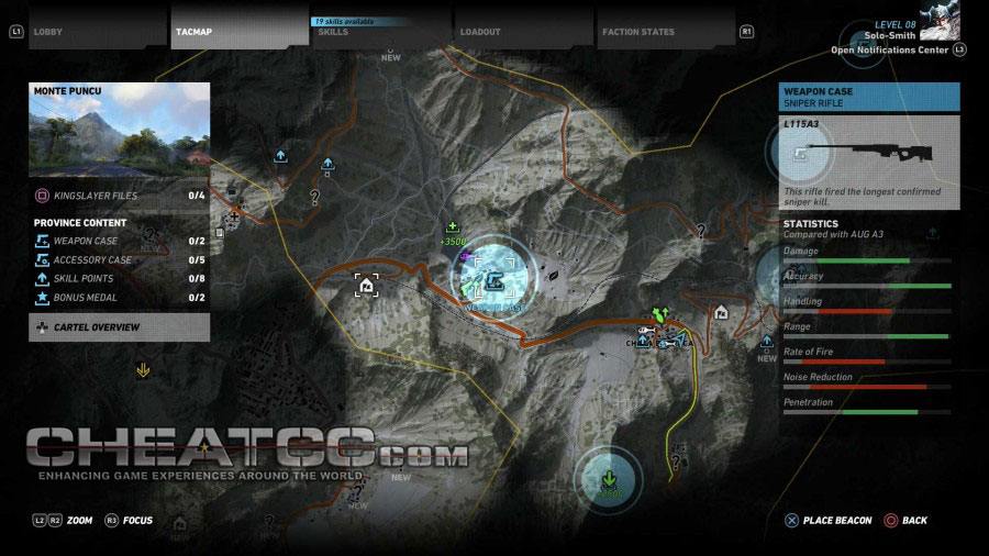 Clancy's Ghost Recon: Wildlands Cheats, Codes, Cheat Codes, Walkthrough, Guide, Unlockables for One - Cheat Code Central