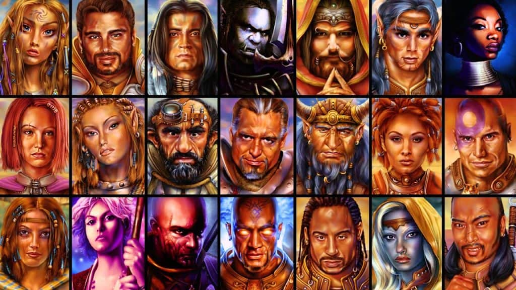 Baldur's Gate 2 character portraits