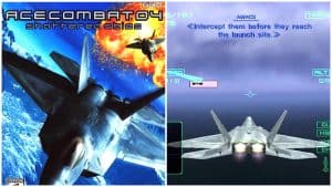 Ace Combat 4 key art and gameplay