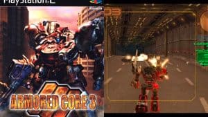 Armored Core 3 box art and gameplay
