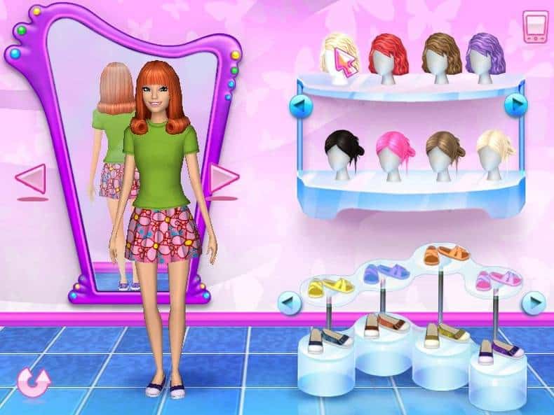 Barbie fashion show model dressing room