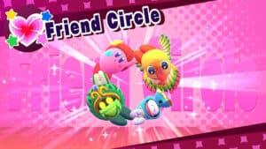 Kirby and friends circle of friendship in Kirby Star Allies
