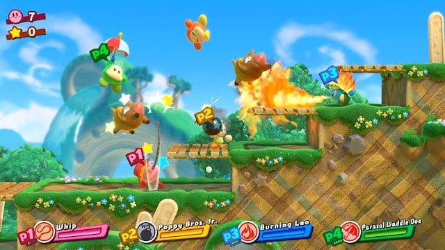 Kirby Star Allies gameplay
