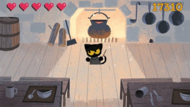 Google Halloween Doodle Pits Wizard Cat Against Ghosts - SlashGear