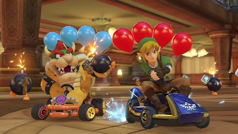 Screenshot from the game Mario Kart 8.