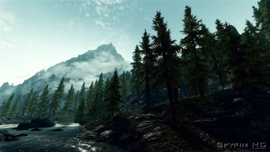 Skyrim trees showing 2K Textures.