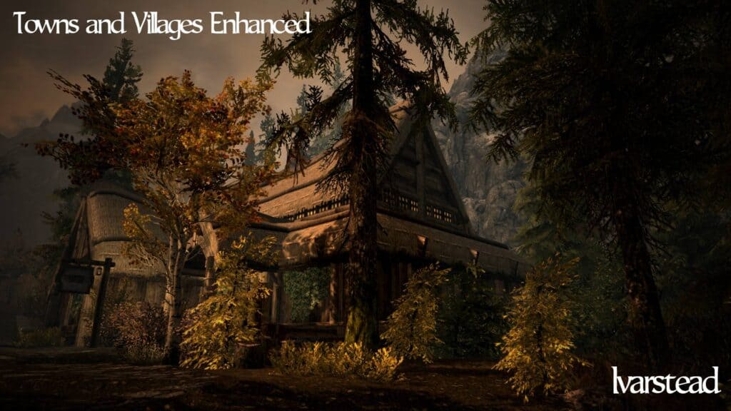 Trees in Skyrim Towns and Villages Enhanced.