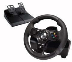 Classic Game Room - LOGITECH DRIVING FORCE GT racing wheel review 