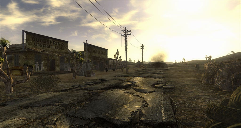 The town of Goodsprings in Fallout: New Vegas