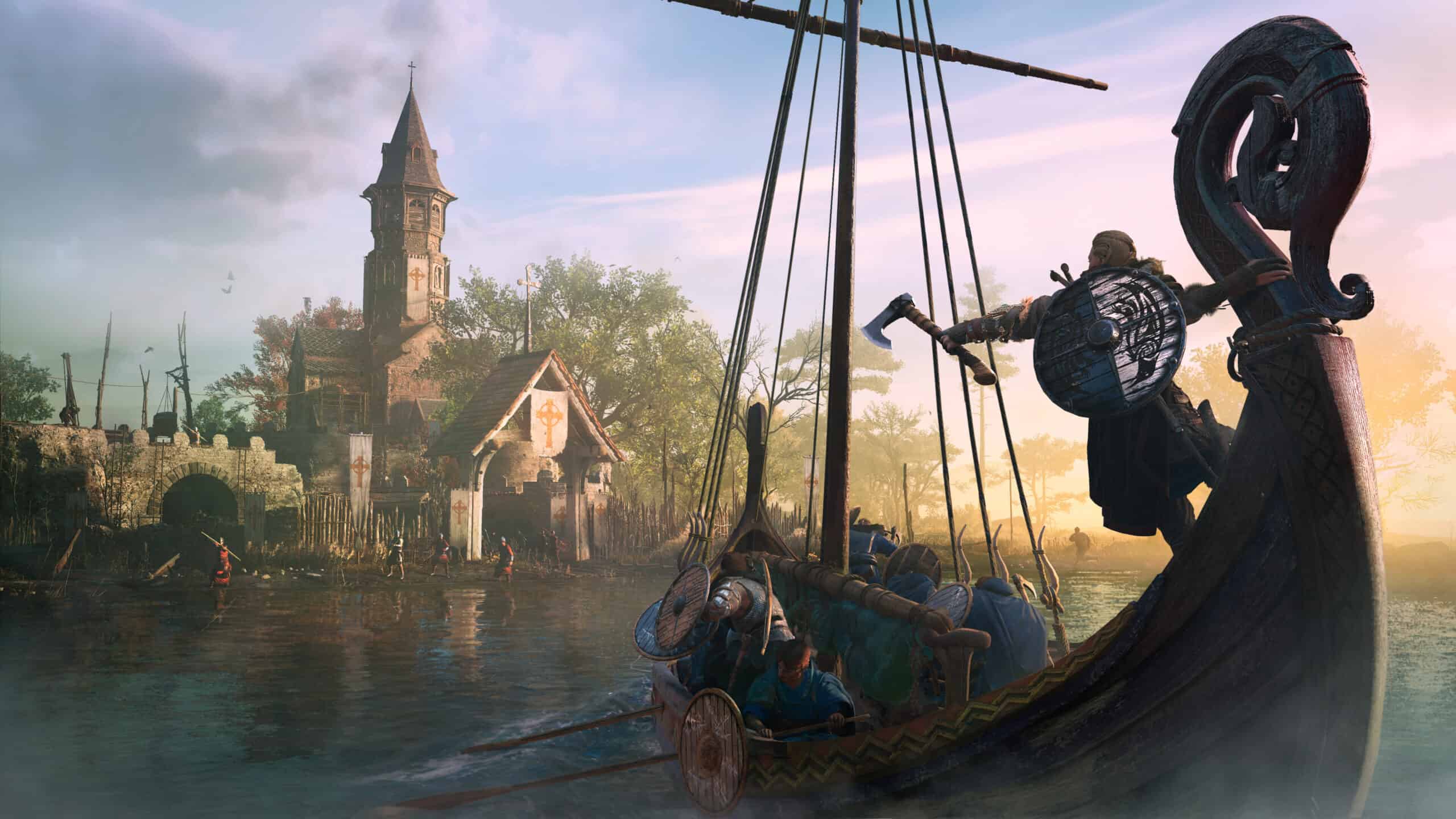 A Steam promotional image for Assassin's Creed Valhalla.