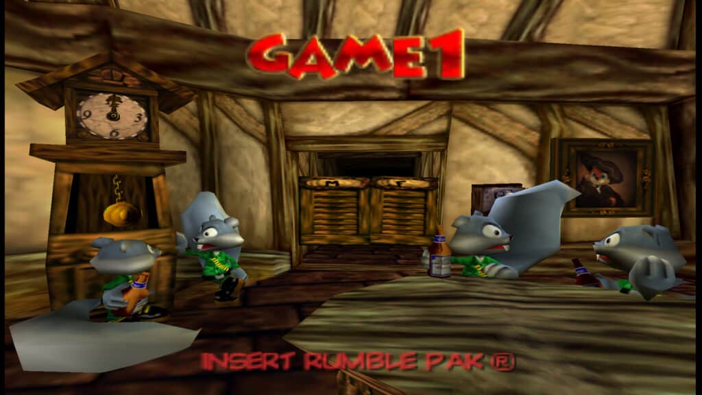 An in-game screenshot from Conker's Bad Fur Day.