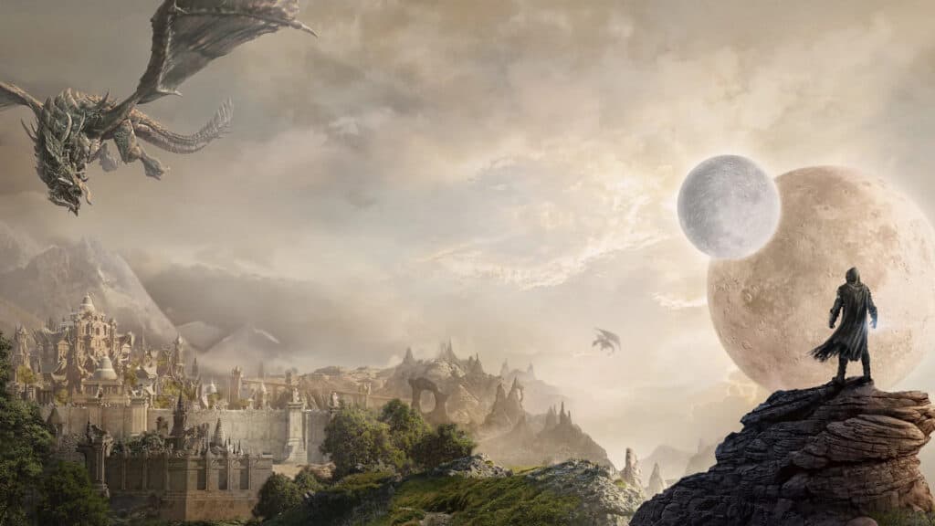 A promotional image for The Elder Scrolls Online: Elsweyr.