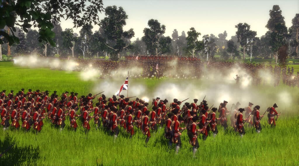 Great Britain in battle in Empire: Total War.