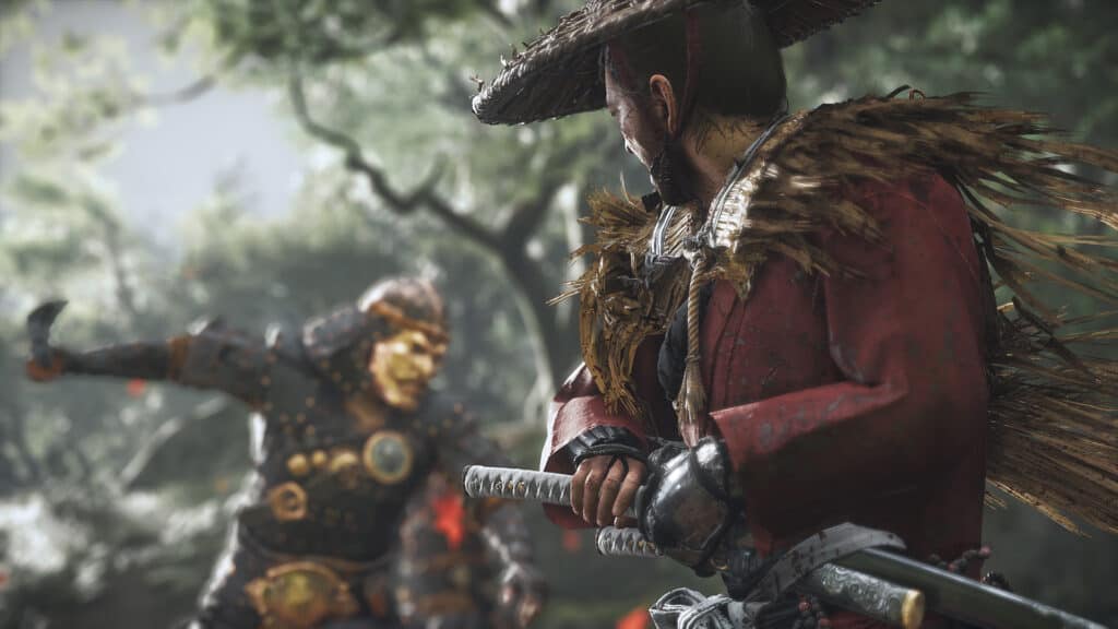 Combat sequence in Ghost of Tsushima.