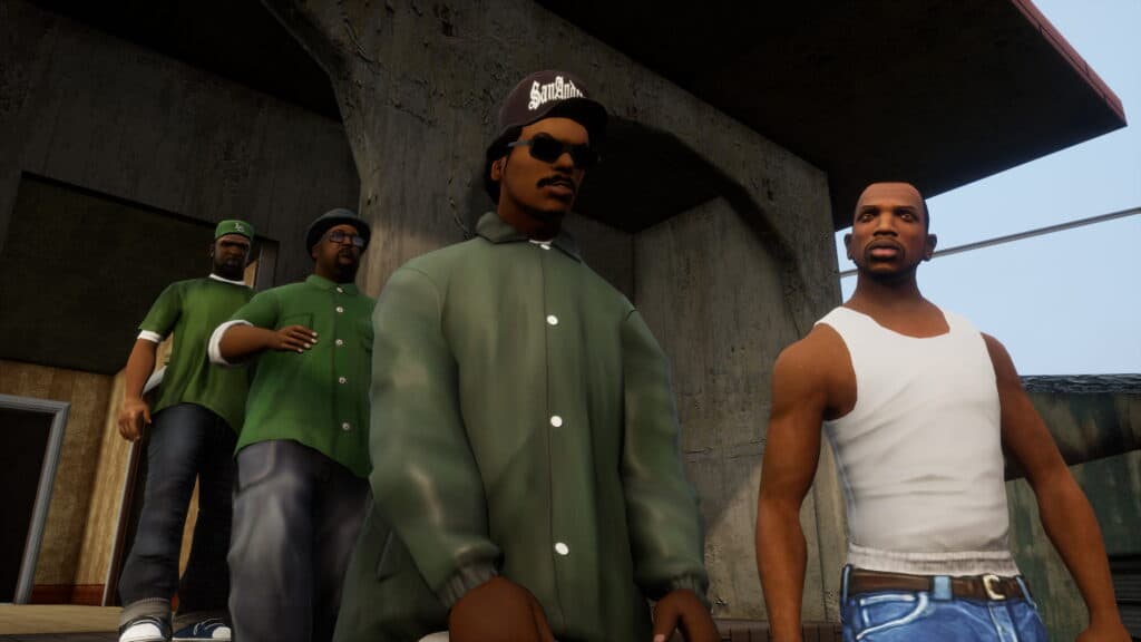 A Steam promotional image for Grand Theft Auto: The Trilogy - The Definitive Edition.