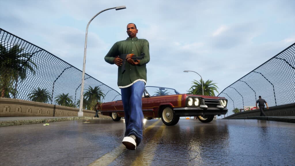 A Steam promotional image for Grand Theft Auto: The Trilogy - The Definitive Edition.