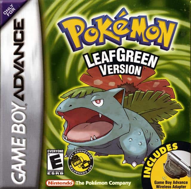 Front cover of Pokemon LeafGreen for the Gameboy