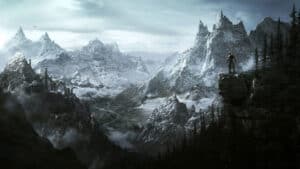 A Steam promotional image for the soundtrack of The Elder Scrolls V: Skyrim.