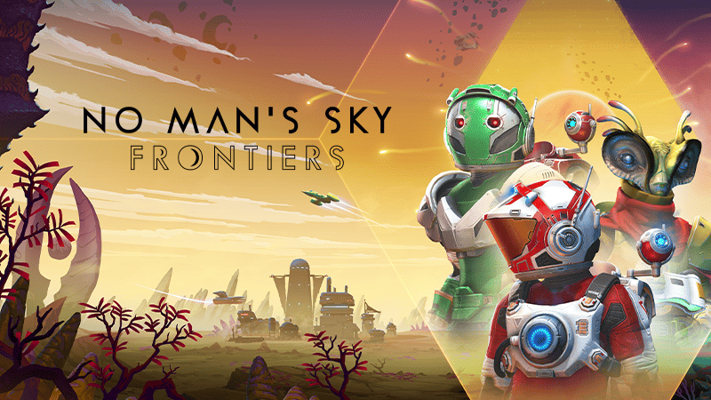 Frontiers logo for No Man's Sky.