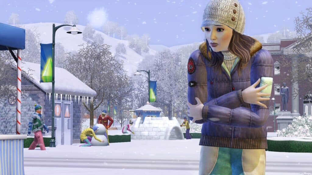 A Steam promotional image for The Sims 3 Seasons expansion.