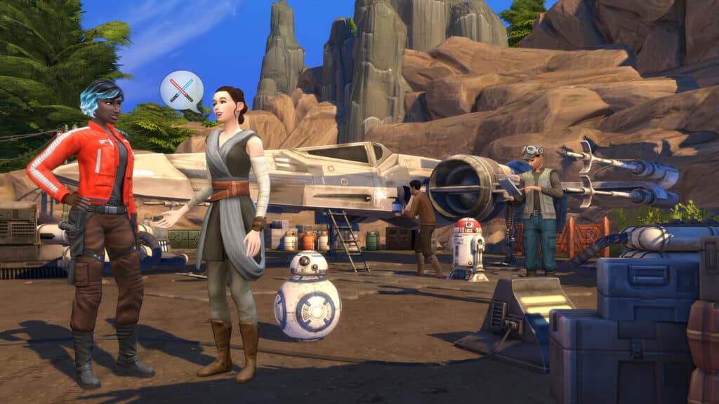 A Steam promotional image for The Sims 4: Journey to Batuu game pack.