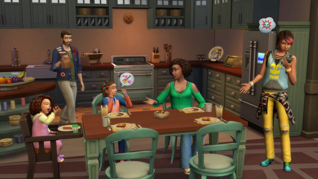 A Steam promotional image for The Sims 4: Parenthood.