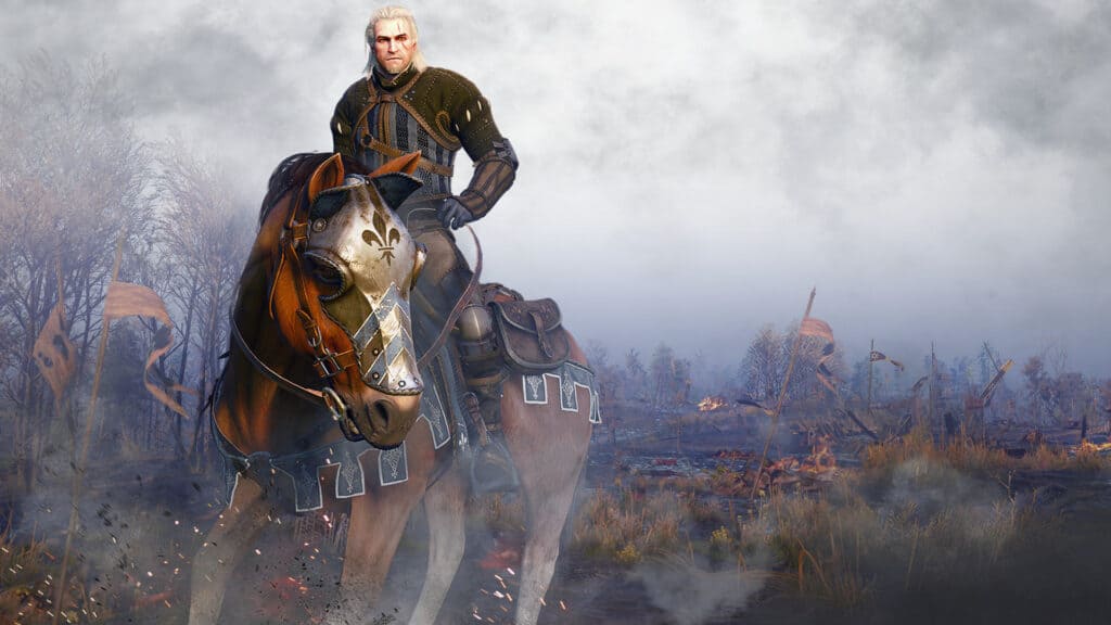 A Steam promotional image for The Witcher 3: Wild Hunt.