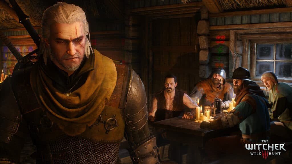 A Steam promotional image for The Witcher 3: Wild Hunt.