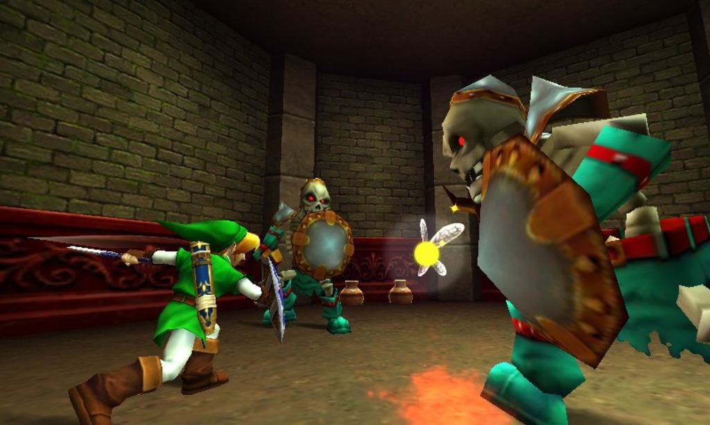 A promotional image for The Legend of Zelda: Ocarina of Time.