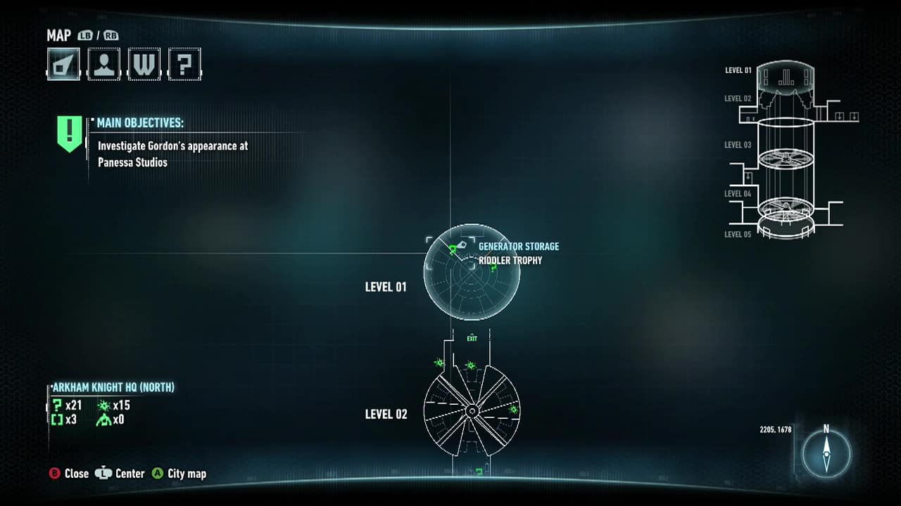 Batman: Arkham Asylum - Road Map and Trophy Guide - Batman: Arkham Asylum 