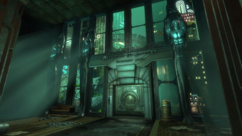 Entrance to the city of Rapture in Bioshock Remastered.