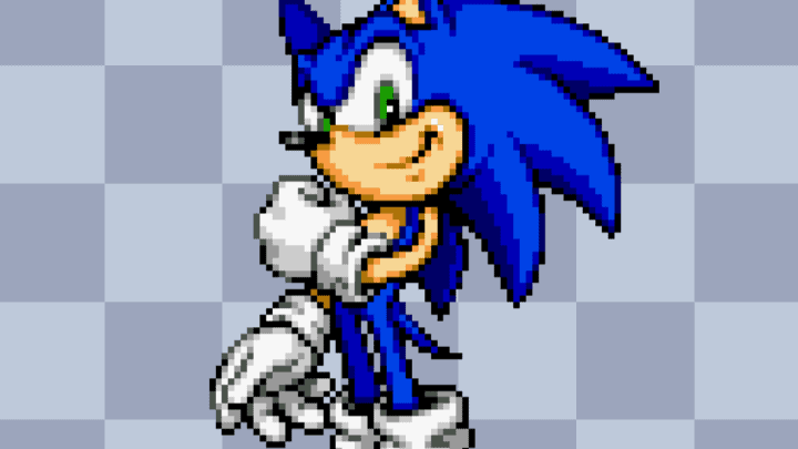 Sonic shadow and silver pixel art