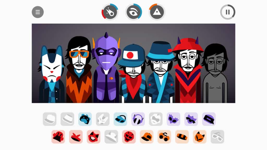 Avatars and icons in Incredibox.