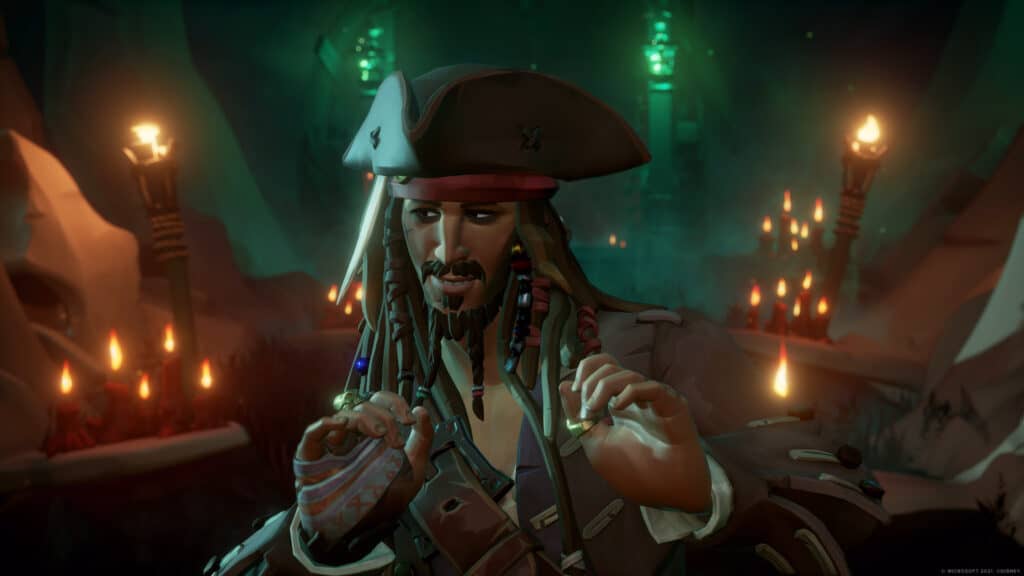 Captain Jack Sparrow in Sea of Thieves