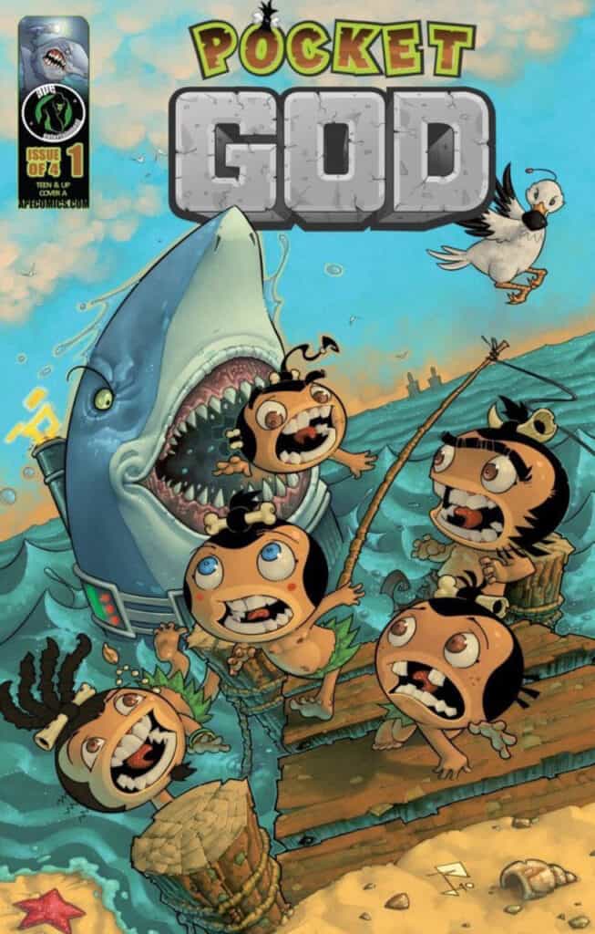 Pocket God comic cover for issue #1