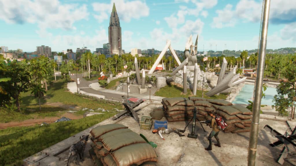 A city battlefield in Far Cry 6