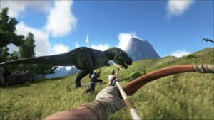 A Steam promotional image for ARK: Survival Evolved.