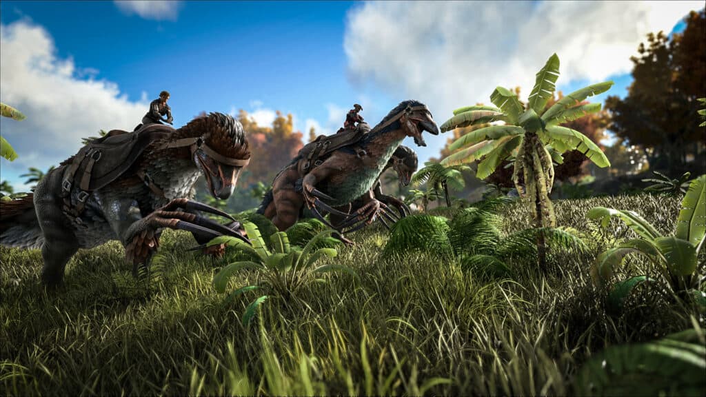 A Steam promotional image for ARK: Survival Evolved.