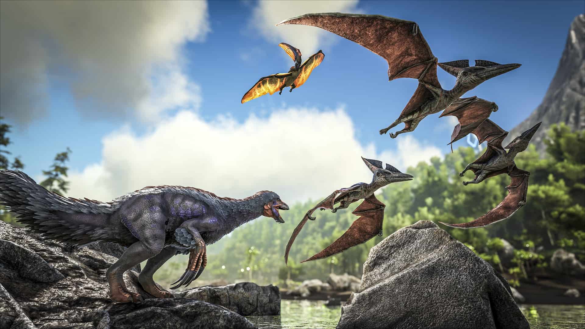 A Steam promotional image for ARK: Survival Evolved.