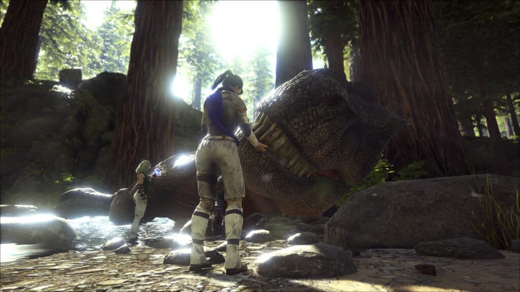 A Steam promotional image for ARK: Survival Evolved.