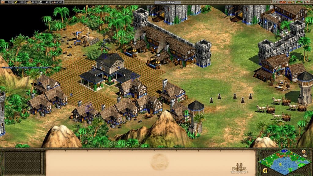 An in-game screenshot of Age of Empires II: Age of Kings.