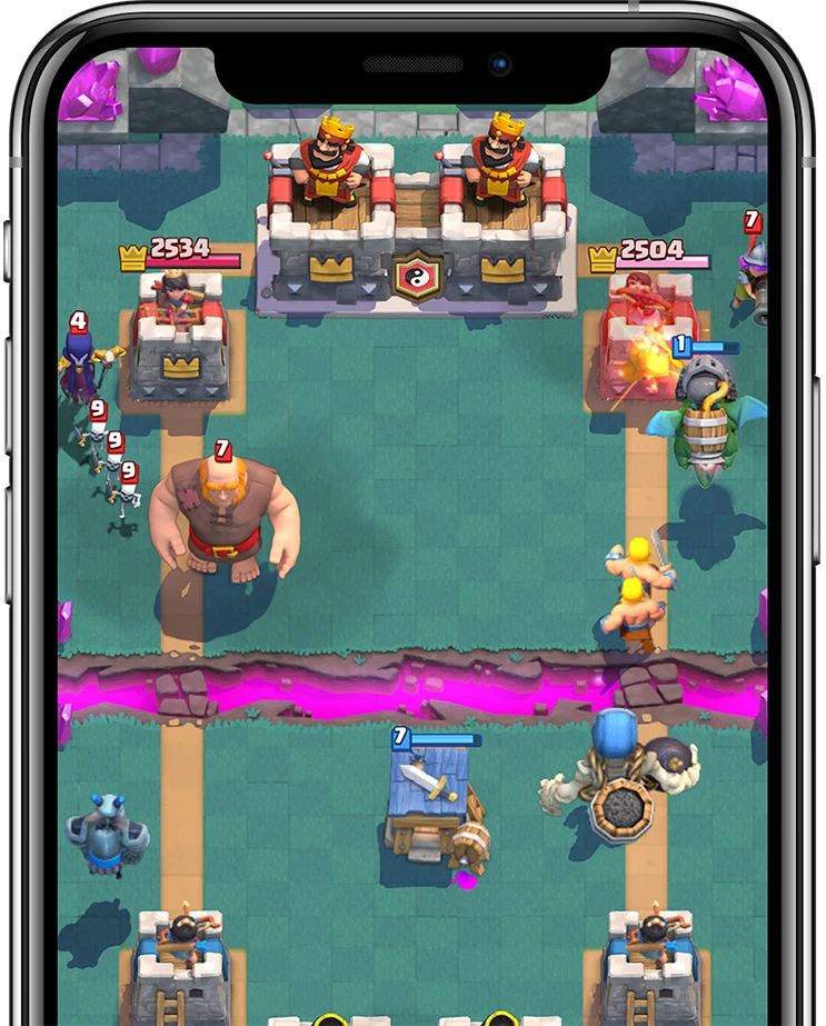 A match in Clash Royale.