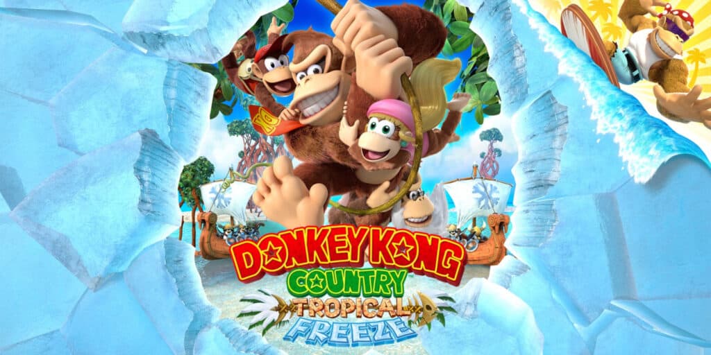A promotional image for Donkey Kong Country Tropical Freeze.