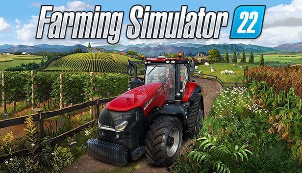 Title page for Farming Simulator 22.