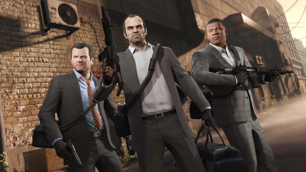 An official promotional image for Grand Theft Auto V.