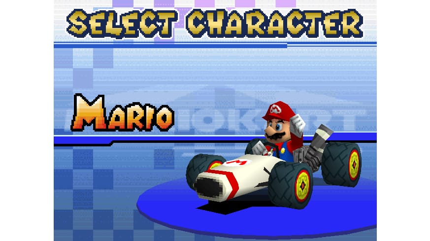 An in-game screenshot from Mario Kart DS.