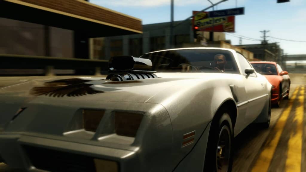 A promotional image from Midnight Club: Los Angeles.