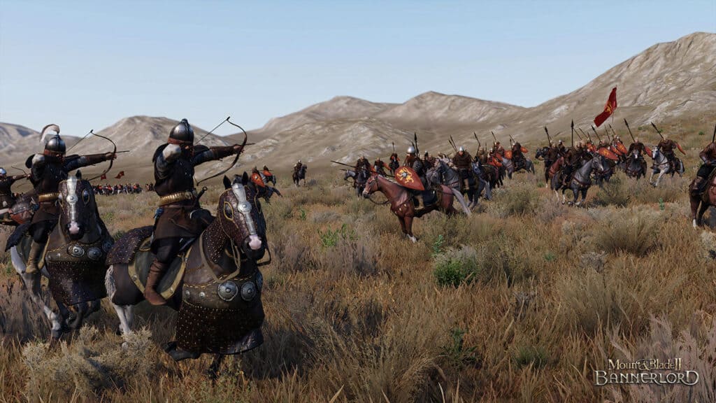 An in-game screenshot of Mount & Blade II: Bannerlord gameplay.